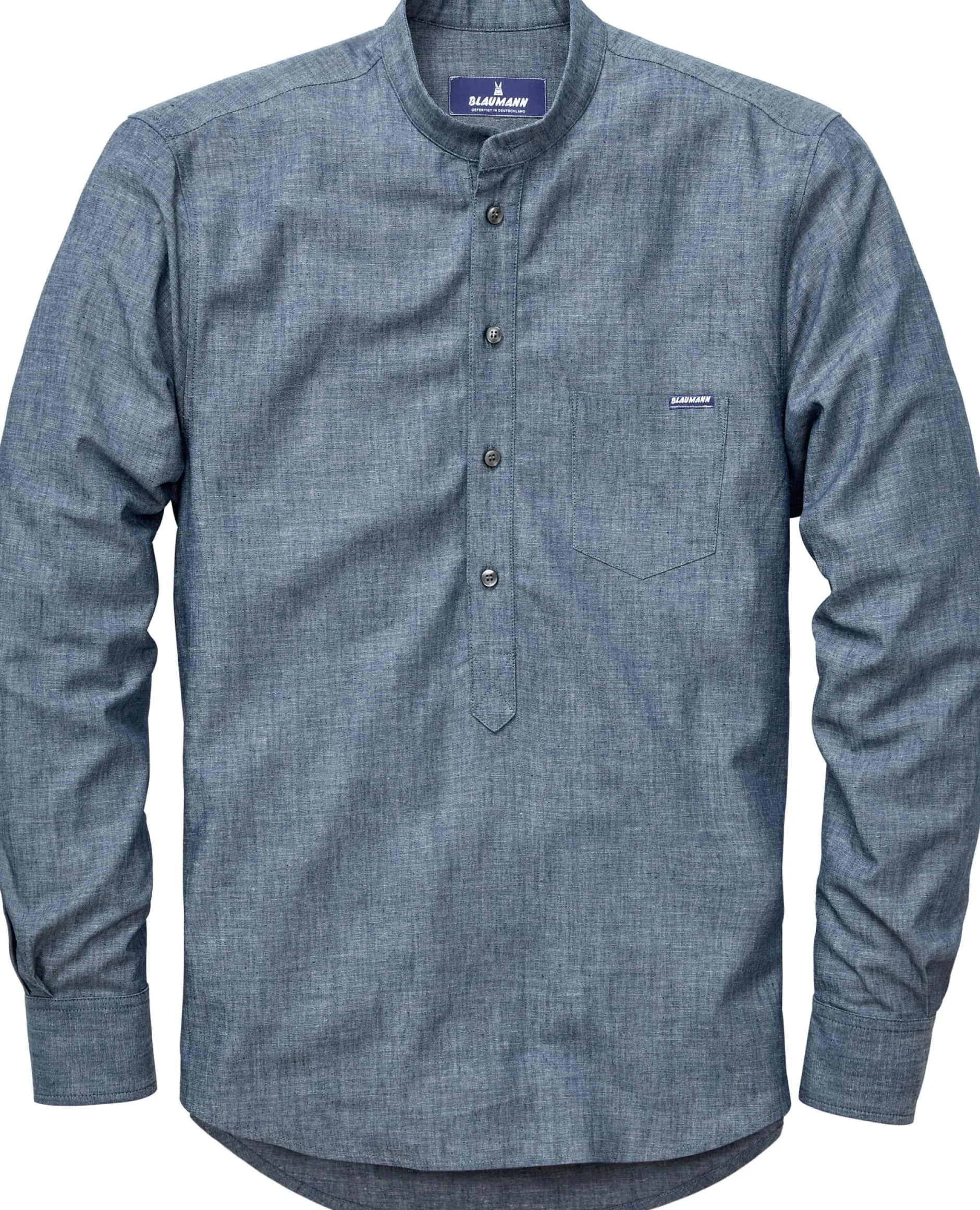 Blaumann Herren-Schlupfhemd Mittelblau Hot