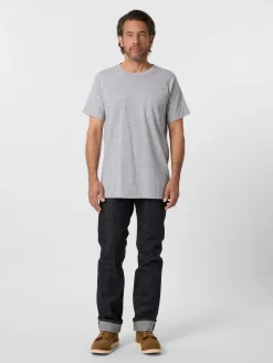 Tellason Herrenshirt Brusttasche Graumelange Best