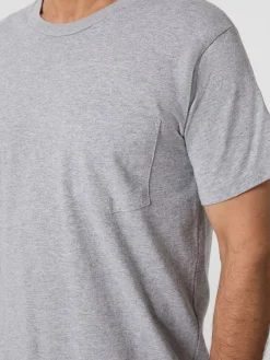 Tellason Herrenshirt Brusttasche Graumelange Best