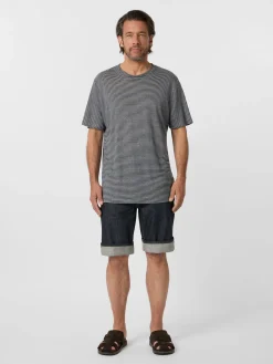 Knowledge Cotton Apparel Herrenshirt geringelt New