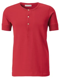 Merz b. Schwanen Herrenshirt Jersey Halbarm Rot New