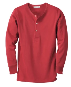 Merz b. Schwanen Herrenshirt Jersey Langarm Rot Discount