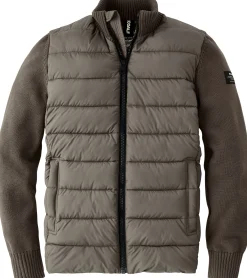 Ecoalf Herren-Stepp-Strickjacke Oliv Clearance