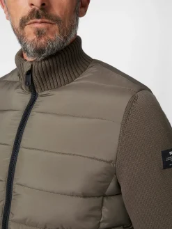 Ecoalf Herren-Stepp-Strickjacke Oliv Clearance