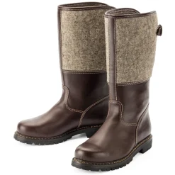 Schwangau Schuh Herrenstiefel Filzschaft Braun New