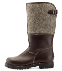 Schwangau Schuh Herrenstiefel Filzschaft Braun New