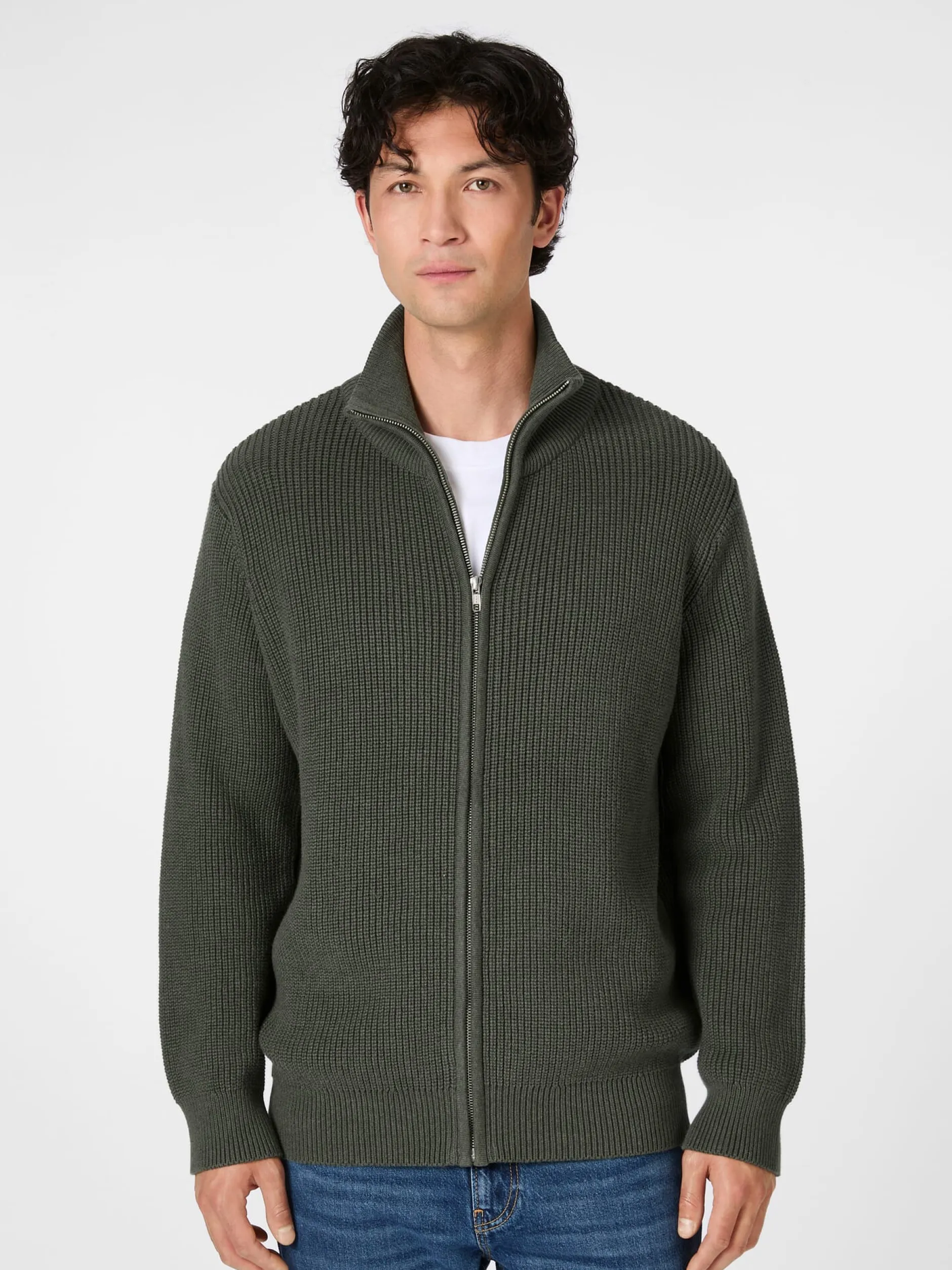 Melawear Herren-Strickjacke mit Zip Sale