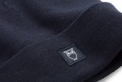 Knowledge Cotton Apparel Herren-Strickmütze Dunkelblau New