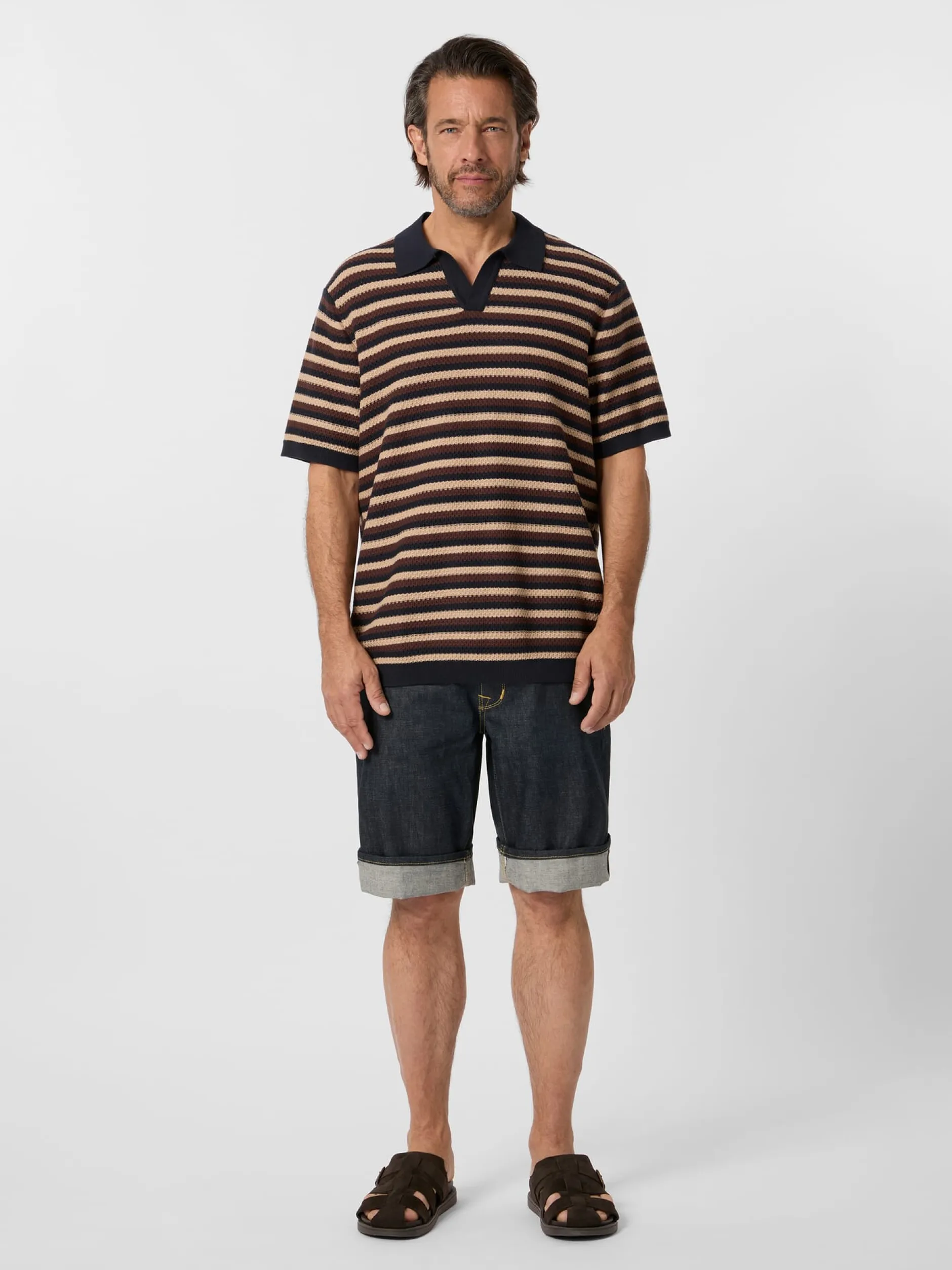 Knowledge Cotton Apparel Herren-Strickpolo New