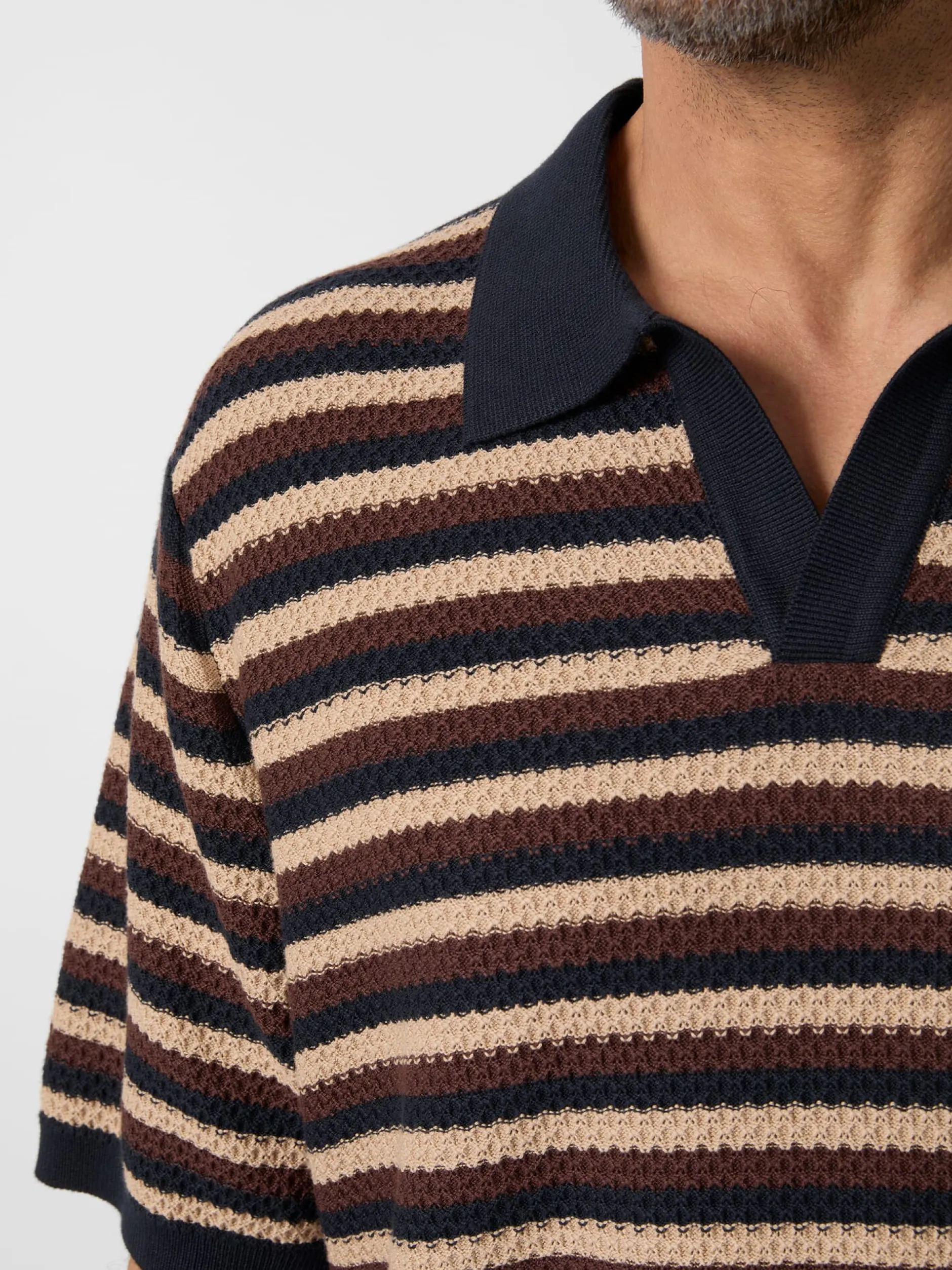 Knowledge Cotton Apparel Herren-Strickpolo New