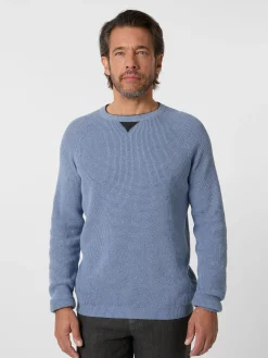 Rifò Herren-Strickpullover Hellblau Hot
