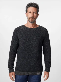 Seldom Herren-Strickpullover meliert Dunkelblau New