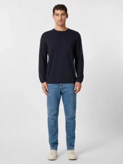 Blue de Gênes Herren-Strickshirt Langarm Navy Best