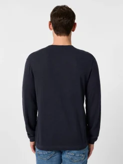 Blue de Gênes Herren-Strickshirt Langarm Navy Best