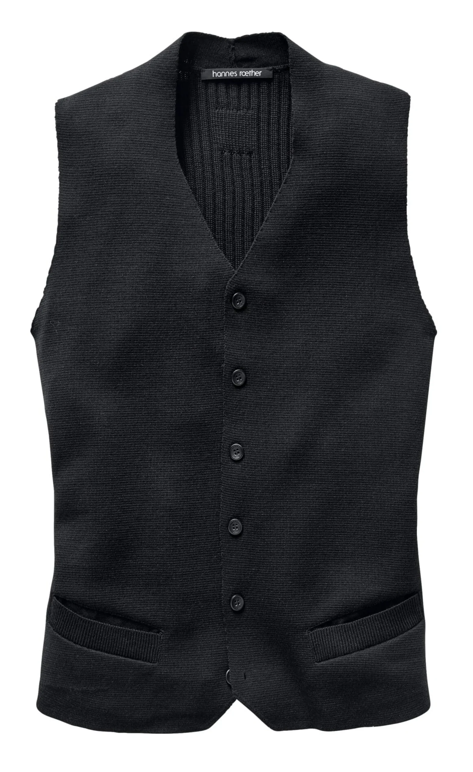 Hannes Roether Herren-Strickweste Dunkelblau New