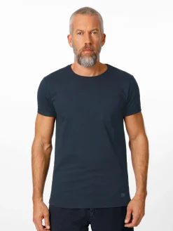 Blue de Gênes Herren-T-Shirt Baumwolle Dunkelblau Hot