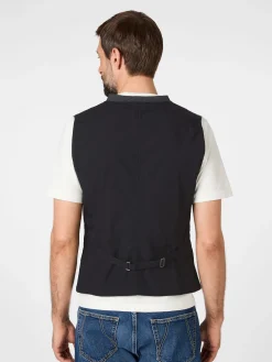 Hannes Roether Herrenweste Strukturstreifen Anthrazit Clearance