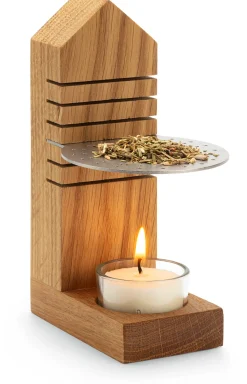 designimdorf Höhenverstellbares Räucherstövchen Eichenholz Discount