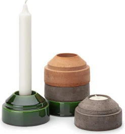 Bergs Potter Hoff Terrakotta-Kerzenhalter stapelbar Sale