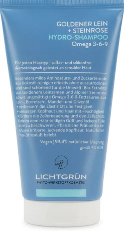 LICHTGRÜN® Hydro-Shampoo Goldener Lein und Steinrose New