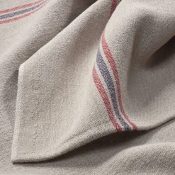 Charvet Editions Küchenhandtuch Leinen Streifen Natur New