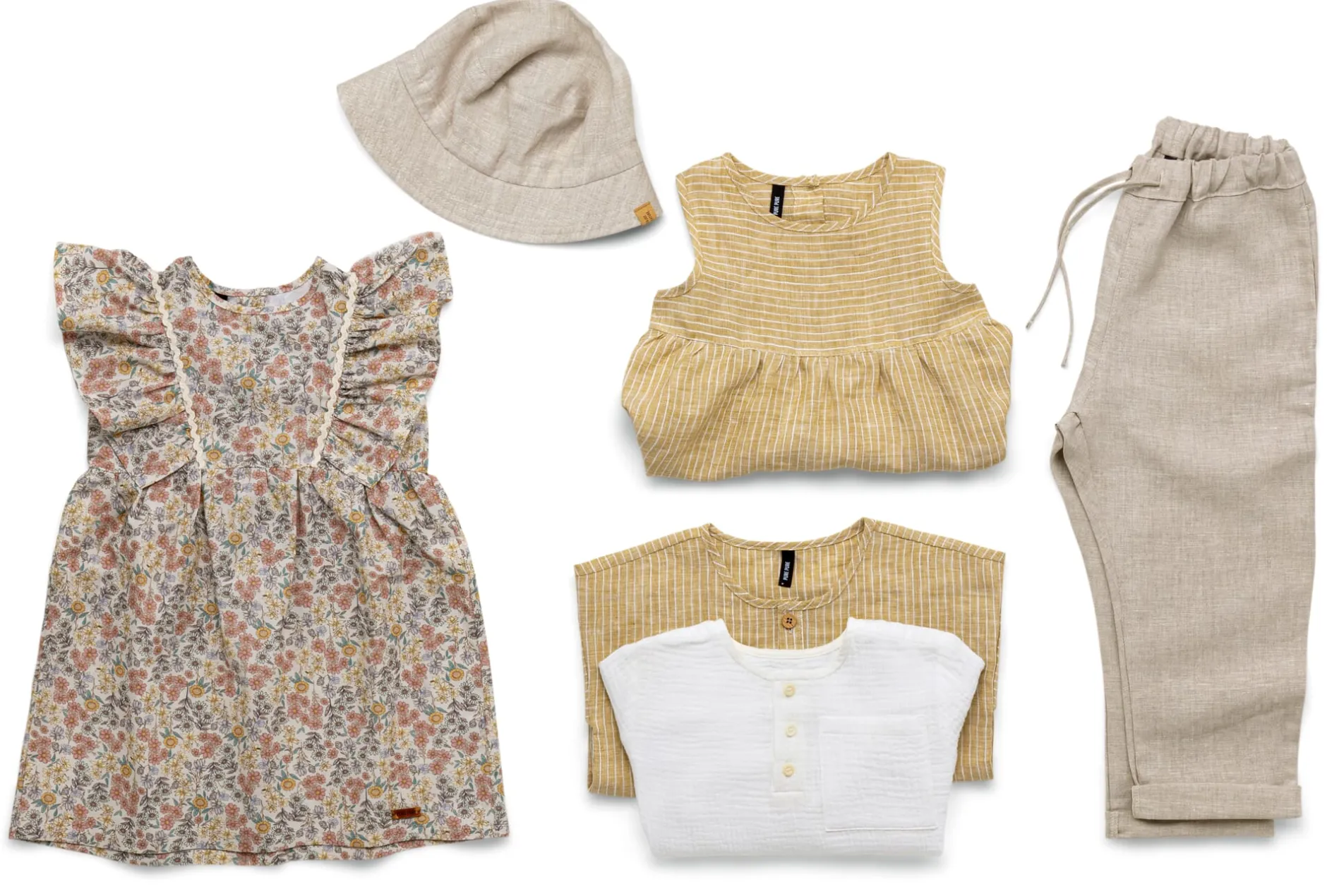 Pure Pure Kinder-Bucket-Hat Leinen Natur Online