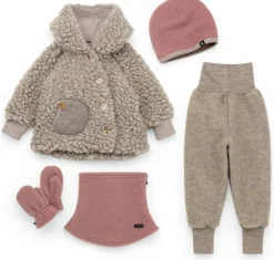 Pure Pure Kinder-Fäustling Wollfleece Rosé New