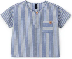 Pure Pure Kinder-Kurzarmshirt Baumwolle gestreift Sale