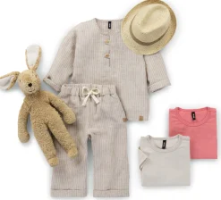 Pure Pure Kinder-Langarmshirt Leinen gestreift Discount