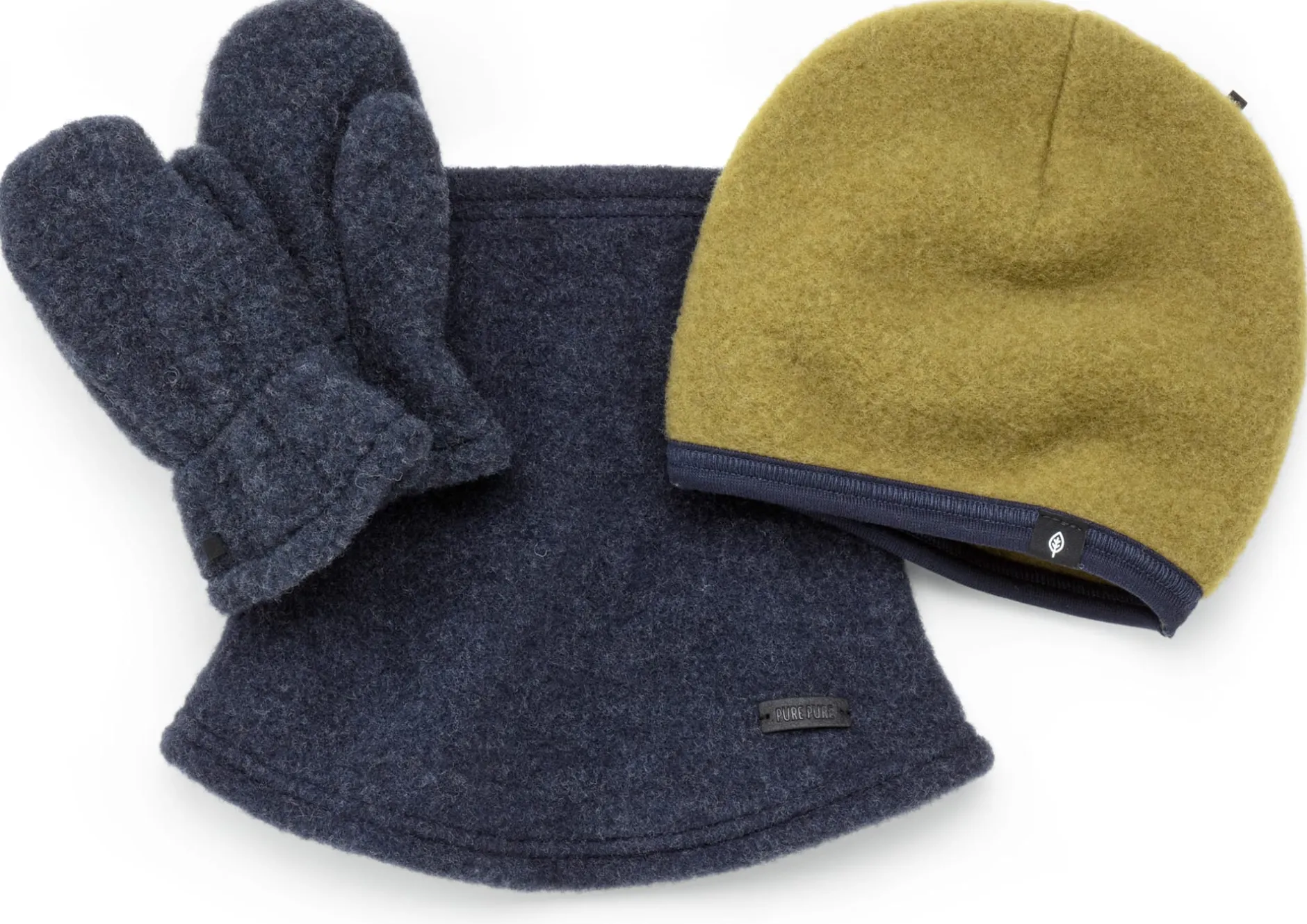 Pure Pure Kinder-Schlupfschal Wollfleece Dunkelblau New
