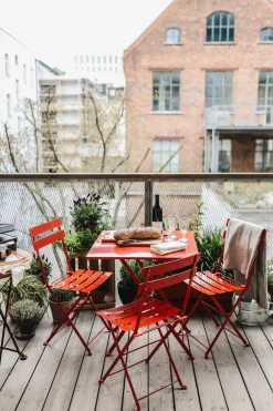 Demar Forge Klappstuhl Stahl Rot New