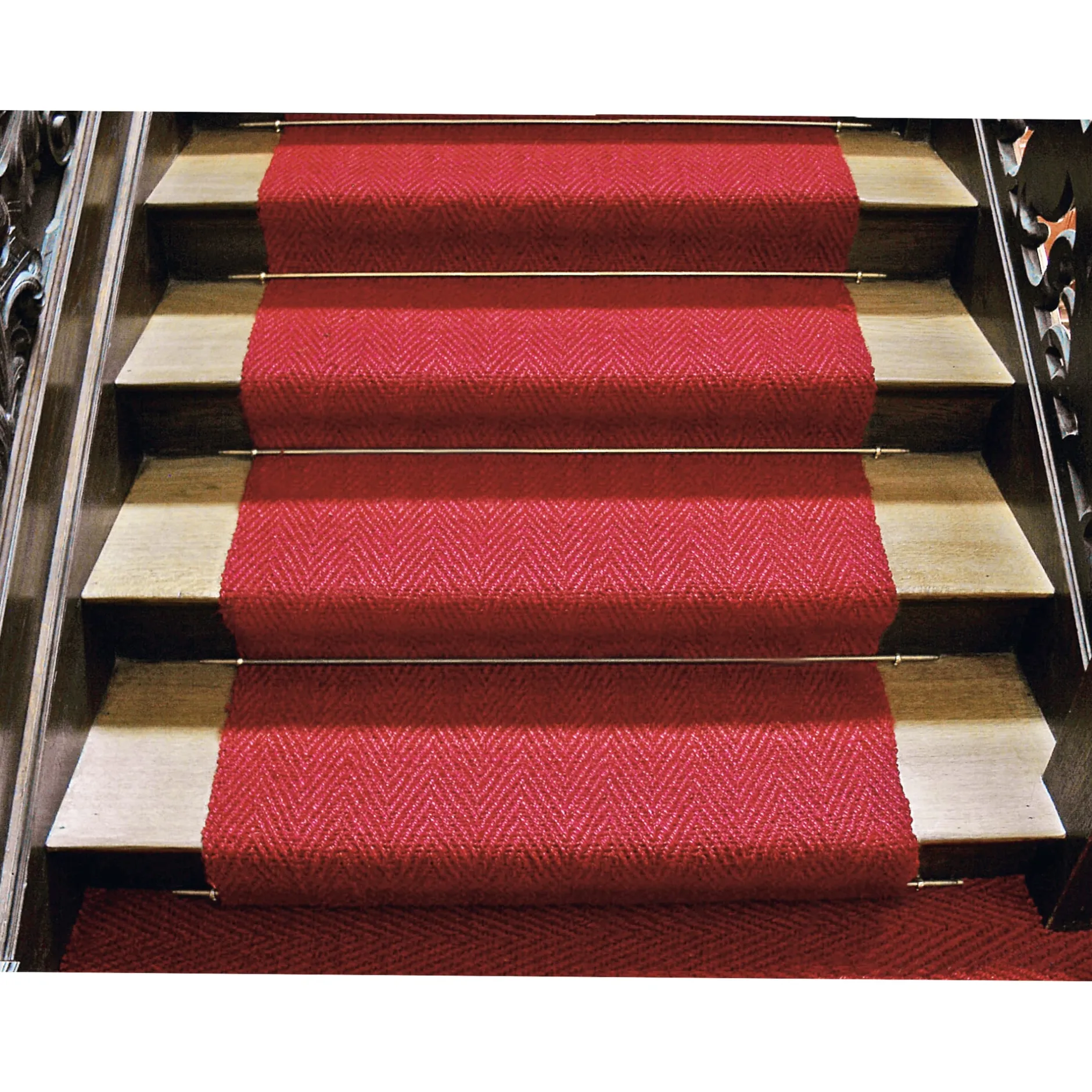 August Schär Kokosteppich Fischgrat Rot Online