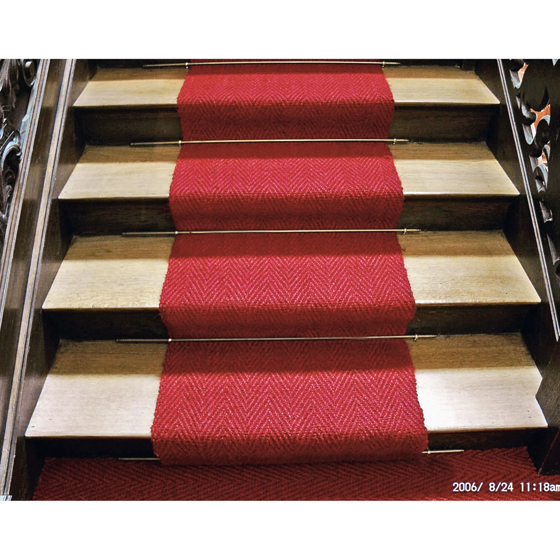 August Schär Kokosteppich Fischgrat Rot Online