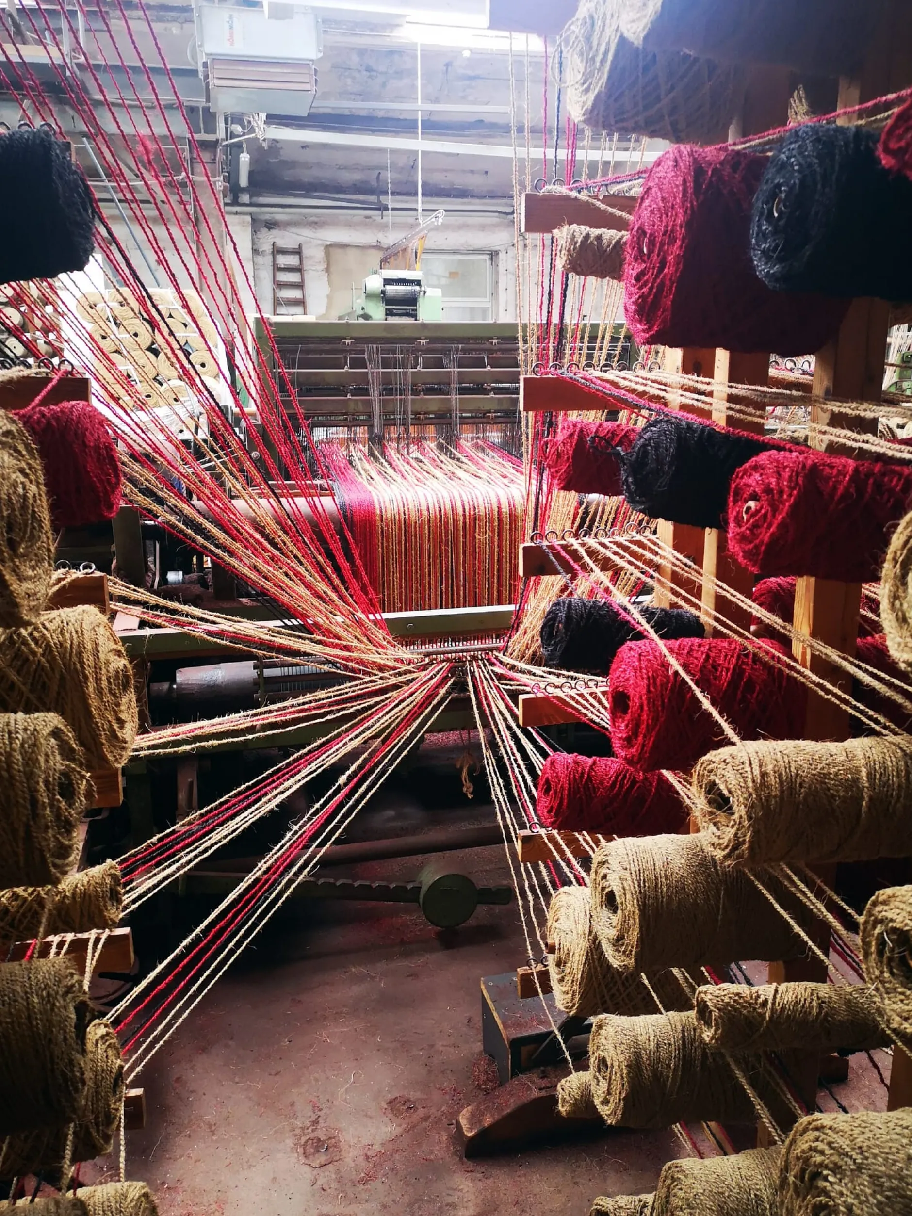 August Schär Kokosteppich Fischgrat Rot Online