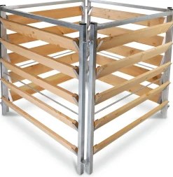 bellissa Haas Kompostkiste Stahl verzinkt, Lärchenholz Discount