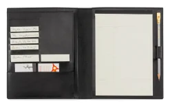 Manufactum Konferenz- und Projektmappe Rindhalsleder Schwarz Hot