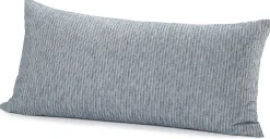 Sampedro Kopfkissenbezug Flanell Fischgrat Blau