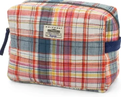 Moismont Kulturbeutel N° 43 kariert, rot-blau Clearance