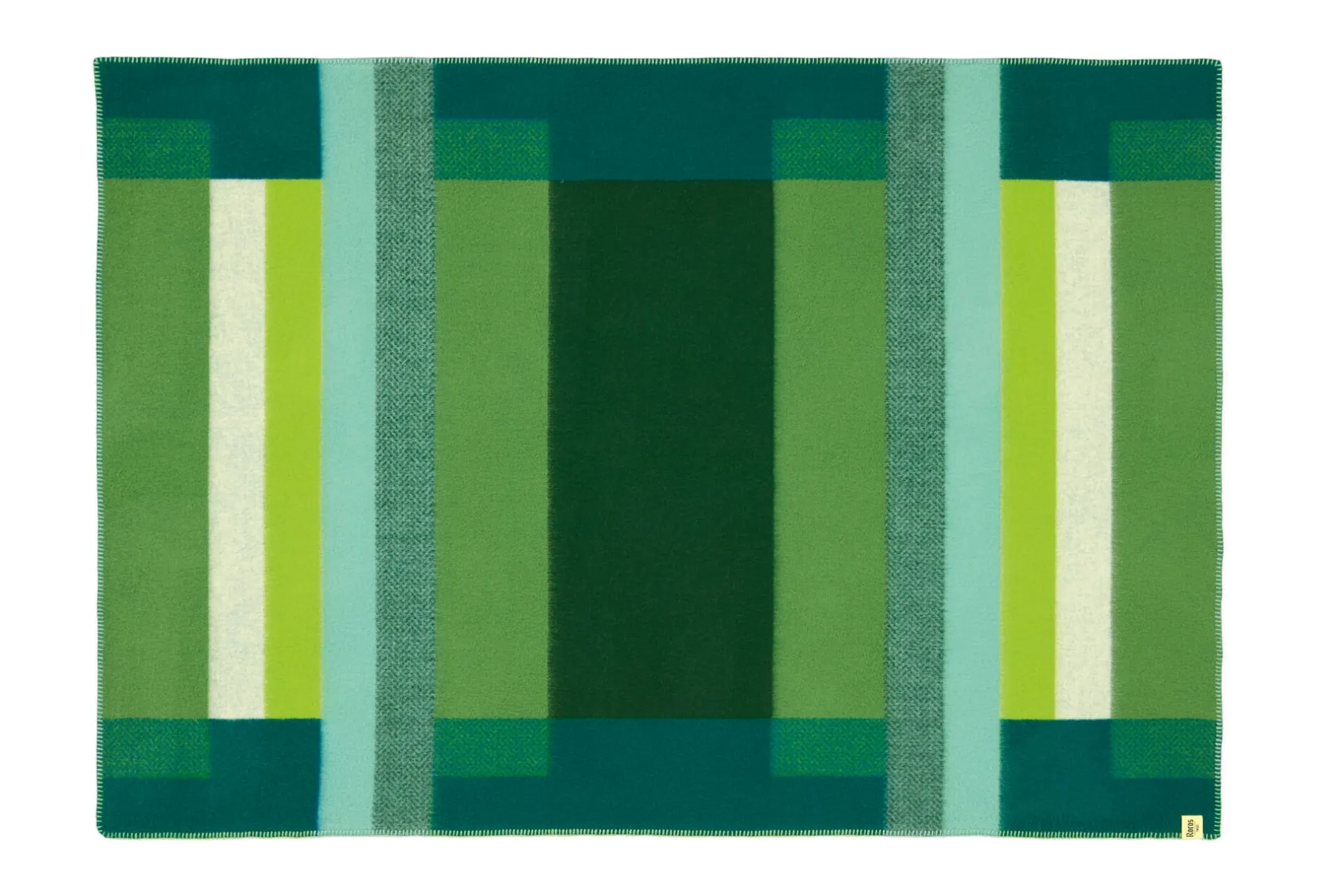 Røros Tweed Lammwolldecke Bauhausstil Grün Online