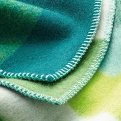 Røros Tweed Lammwolldecke Bauhausstil Grün Online