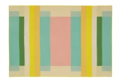 Røros Tweed Lammwolldecke Bauhausstil Pastell Hot