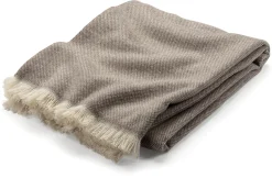 Steinbeck Lammwolldecke Panamabindung Beige Sale