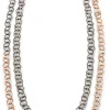 Guthmann Lange Kette Hammerschlag, Roségold-Oxid New