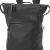 Harold’s Lederwaren Laptop-Lederrucksack, schwarz Clearance