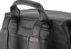 Harold’s Lederwaren Laptop-Lederrucksack, schwarz Clearance