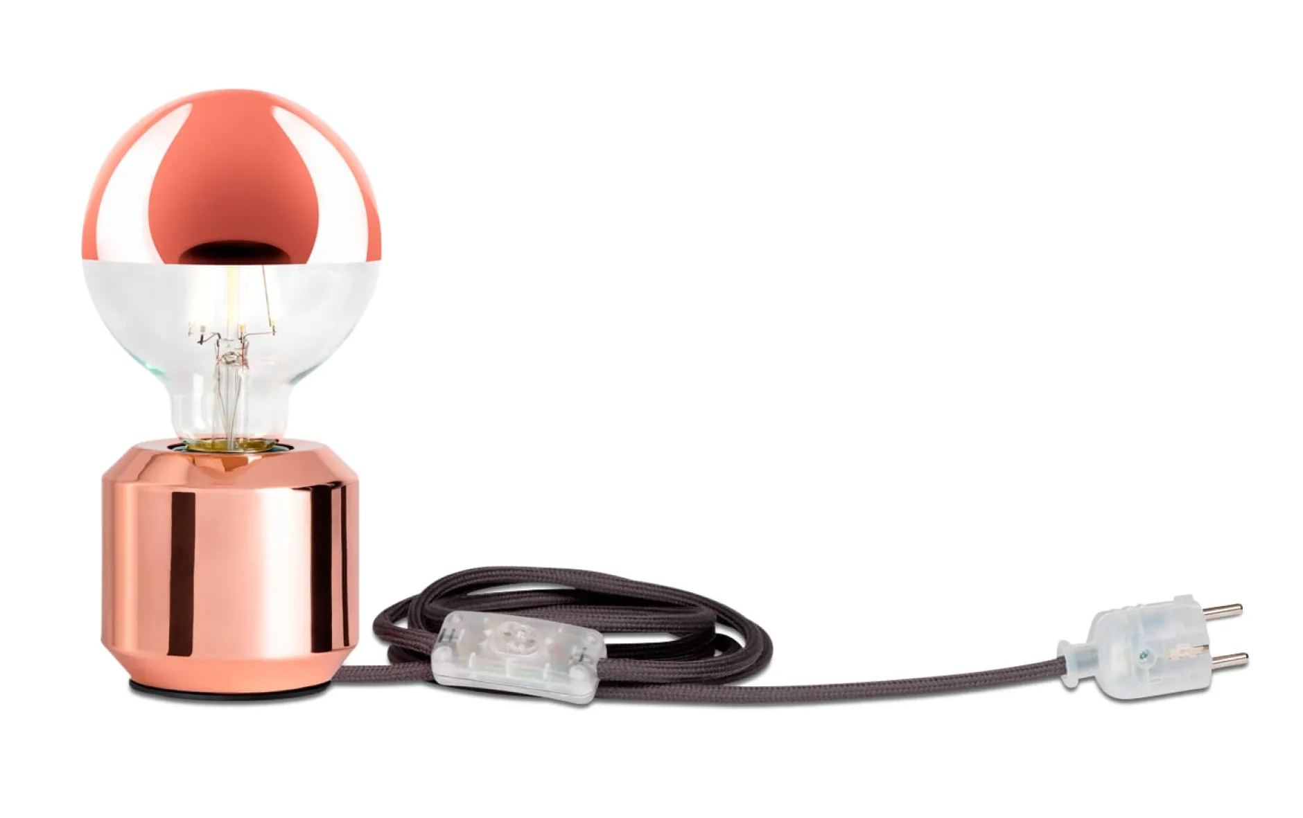 LED-Kopfspiegellampe Globe, Kupfer Discount