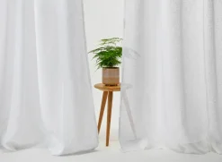 Leinenweberei Vieböck Leinengardine Voile Weiß Sale