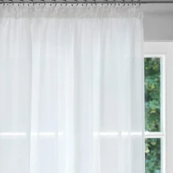 Leinenweberei Vieböck Leinengardine Voile Weiß Sale