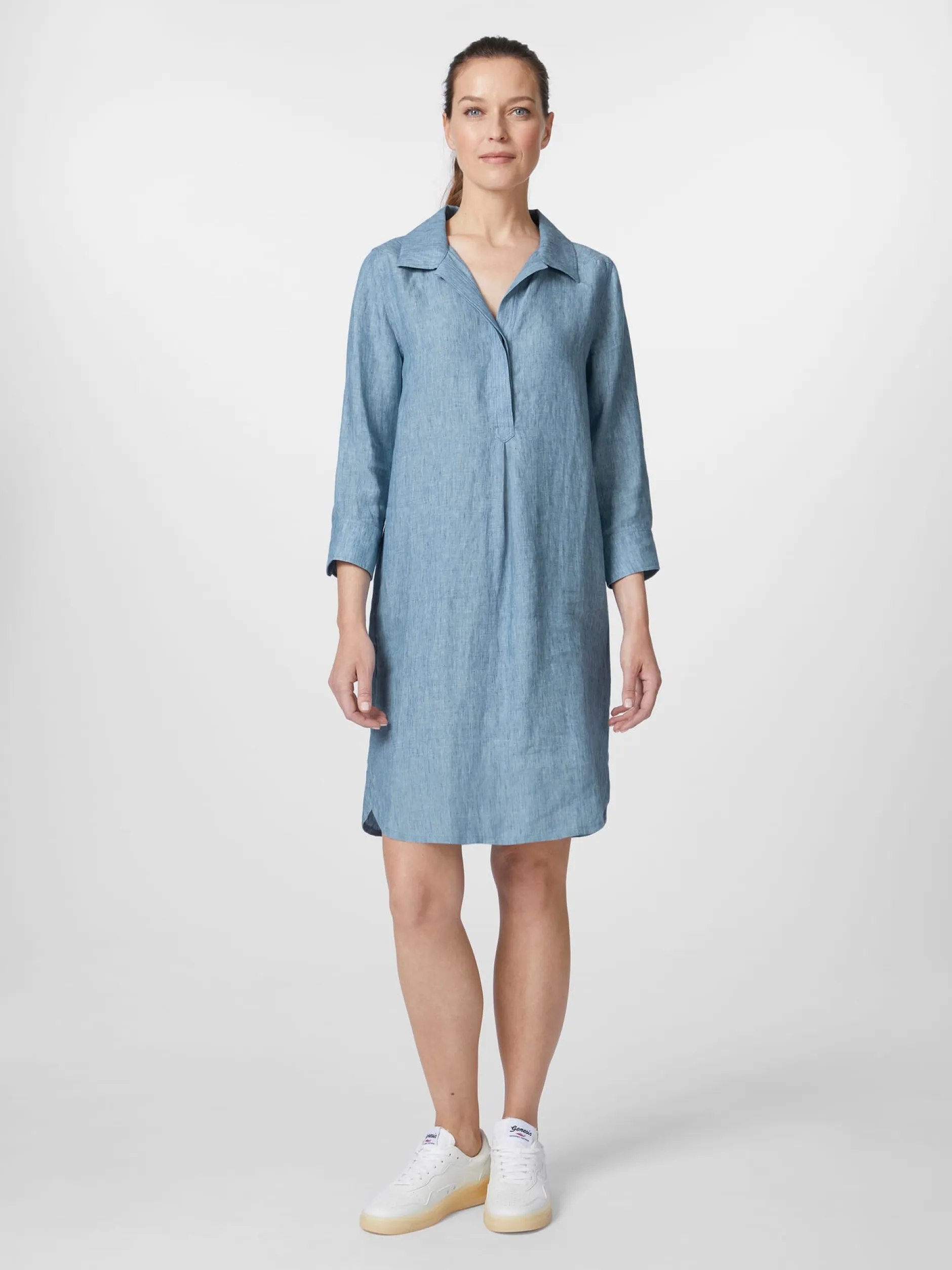 Manufactum Leinenkleid Hellblau Outlet