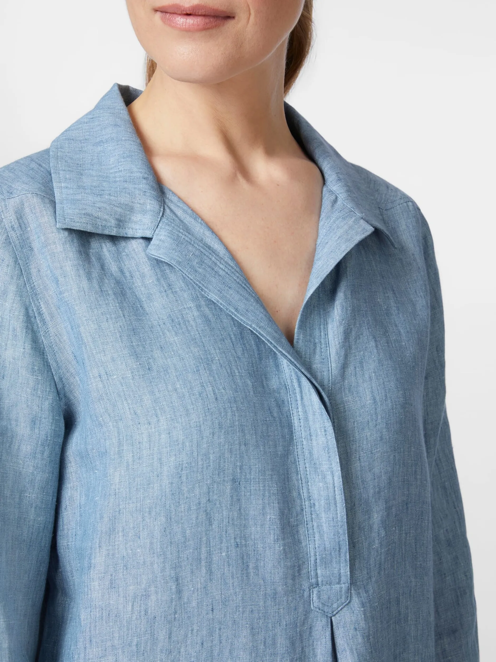 Manufactum Leinenkleid Hellblau Outlet